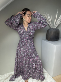 Boho wrap dress black