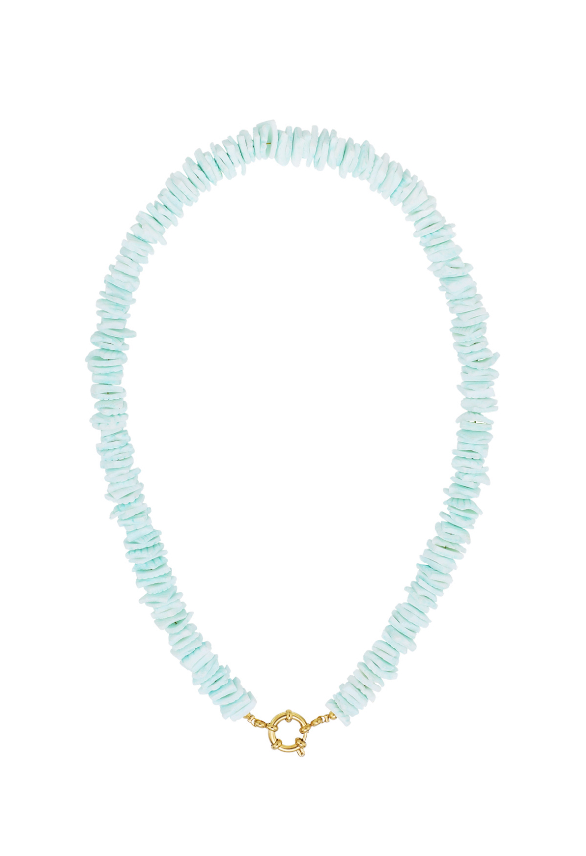 Santorini mint shell necklace