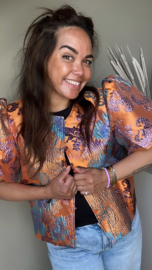 Orange flower jacket