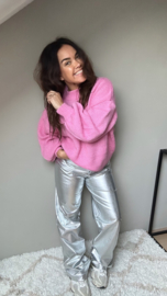 Silver straight leg pants