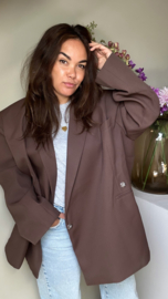 The Kylie blazer donkerbruin