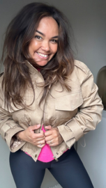 Beige short jacket