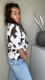 Cow printed tee