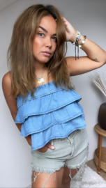 Denim bandeau top