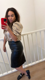 Leather tube skirt