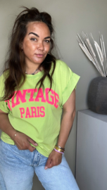 Vintage Paris tee green