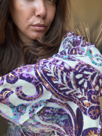 Boho wrap dress purple