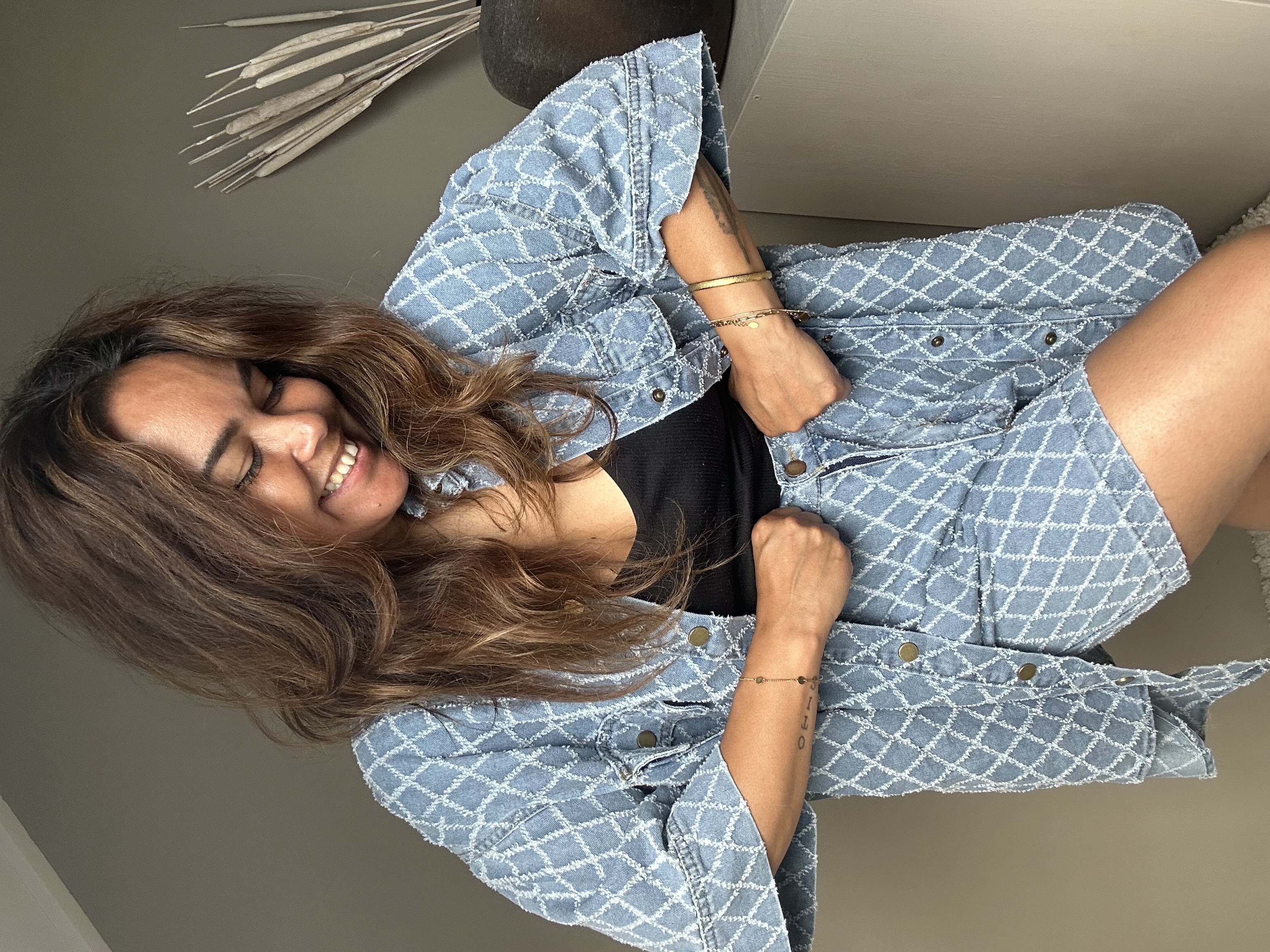 Denim oversized set