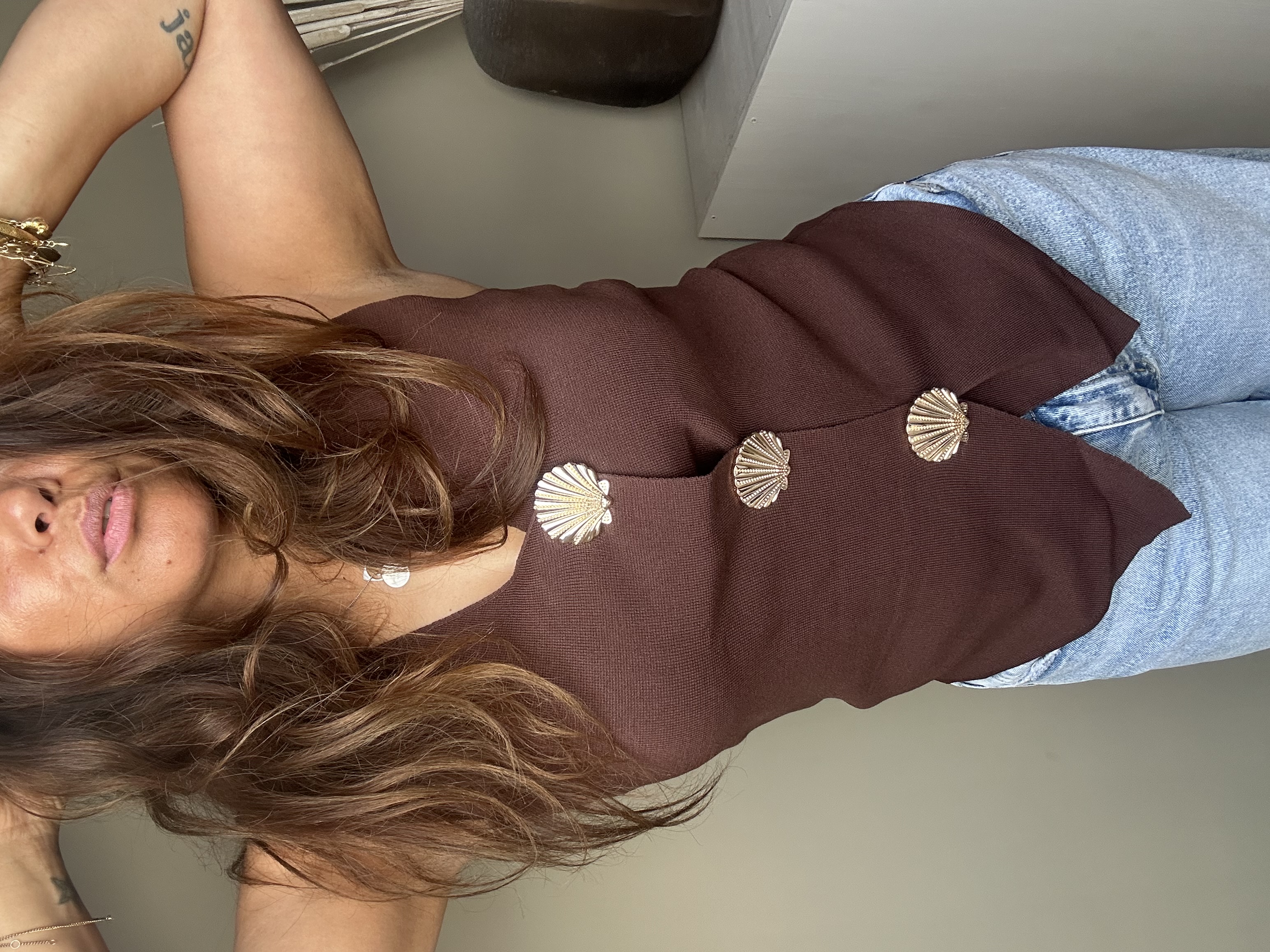 Shell top brown