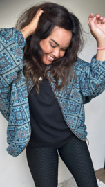 Boho bomber blue square