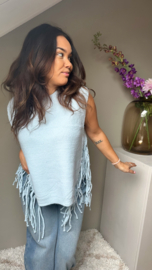 Fringe jumper babyblue