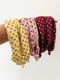Polkadot roze/bruin