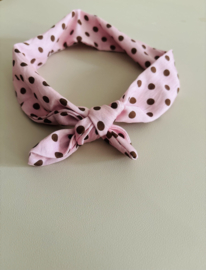 Polkadot roze/bruin