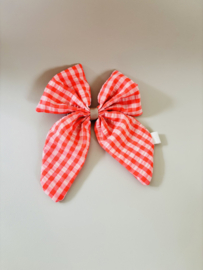 Haarstrik felroze ruitje