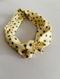 Polkadot lichtgeel/bruin