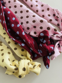Polkadot roze/bruin