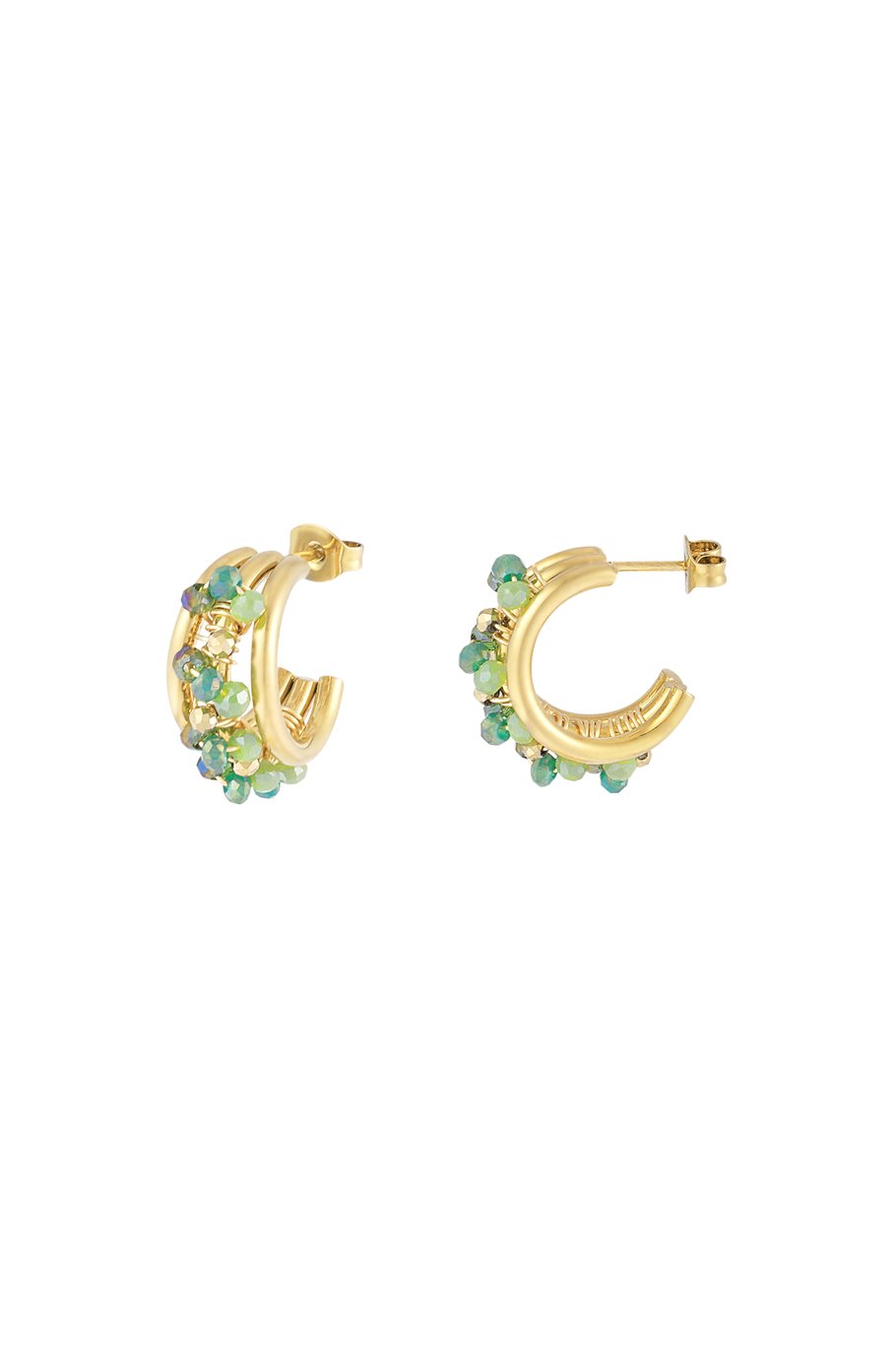 Oorbellen Small beads hoops