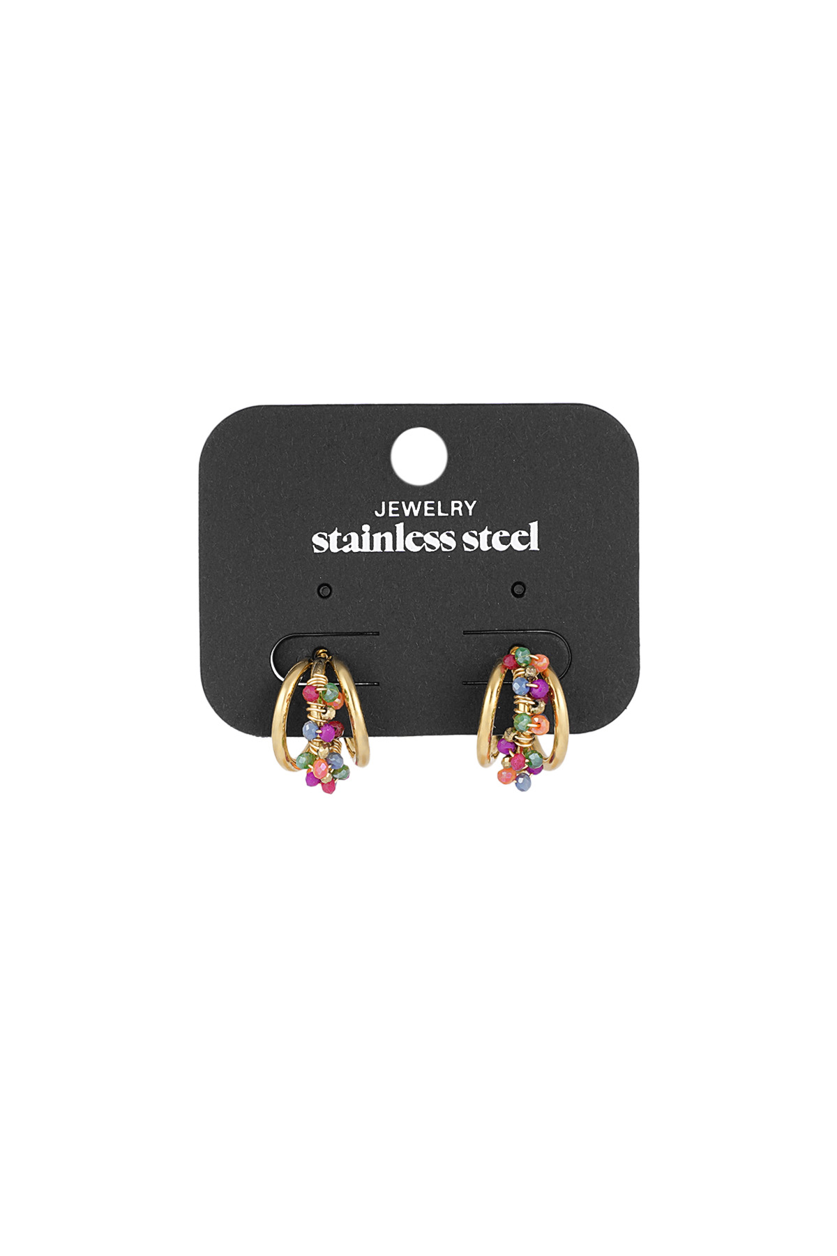 Oorbellen Small beads hoops