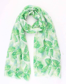 Scarf Green Leaves