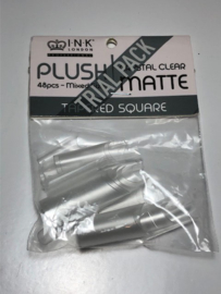 Plush Tips – Tapered Square Crystal Clear Matte – TRIAL