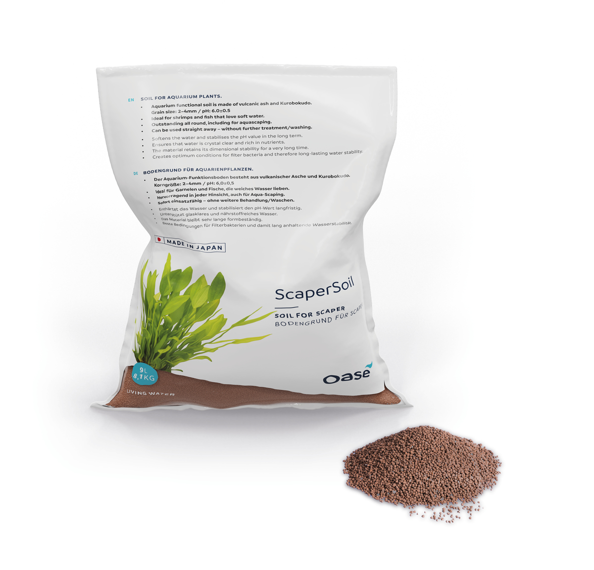 Oase Scaperline Soil 9 liter Bruin
