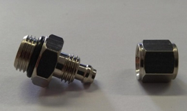 ANM CO2 Slangaansluiting Vernikkeld Messing 1/8" Uitwendig Schroefdraad