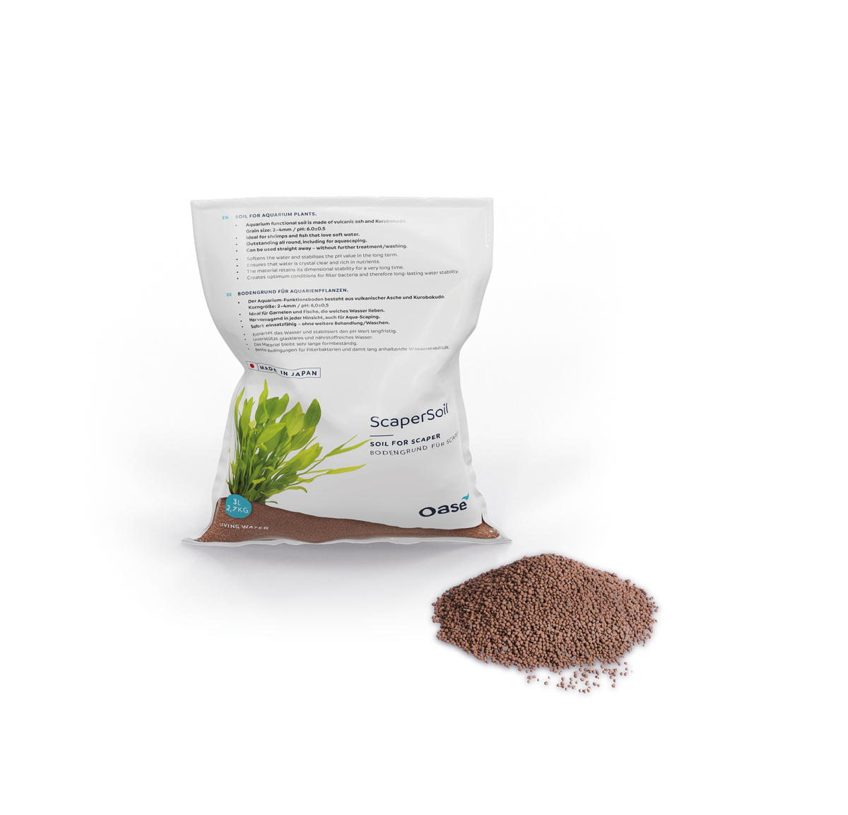 Oase Scaperline Soil 3 liter Bruin