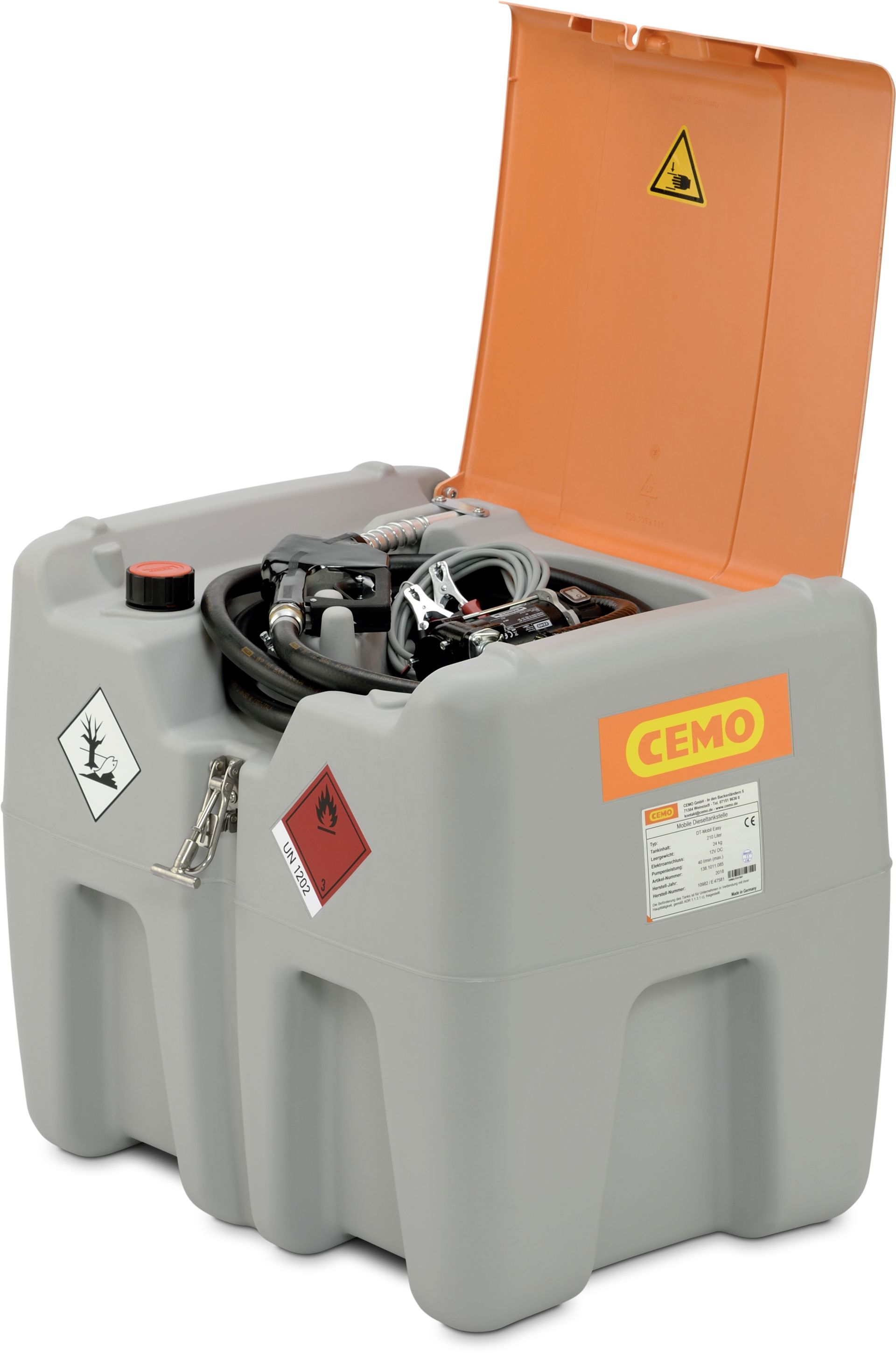 Cemo Mobiele brandstoftank 210Liter