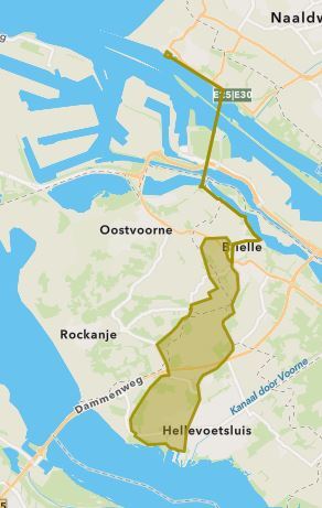 map of the Maas and Haringvliet position