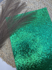 Chunky glitter groen A4