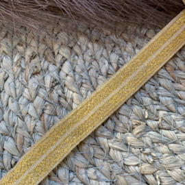 Goud glitter elastiek 15mm