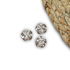 Roosjes zilver 12mm 10st