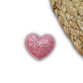 Hart glitter roze