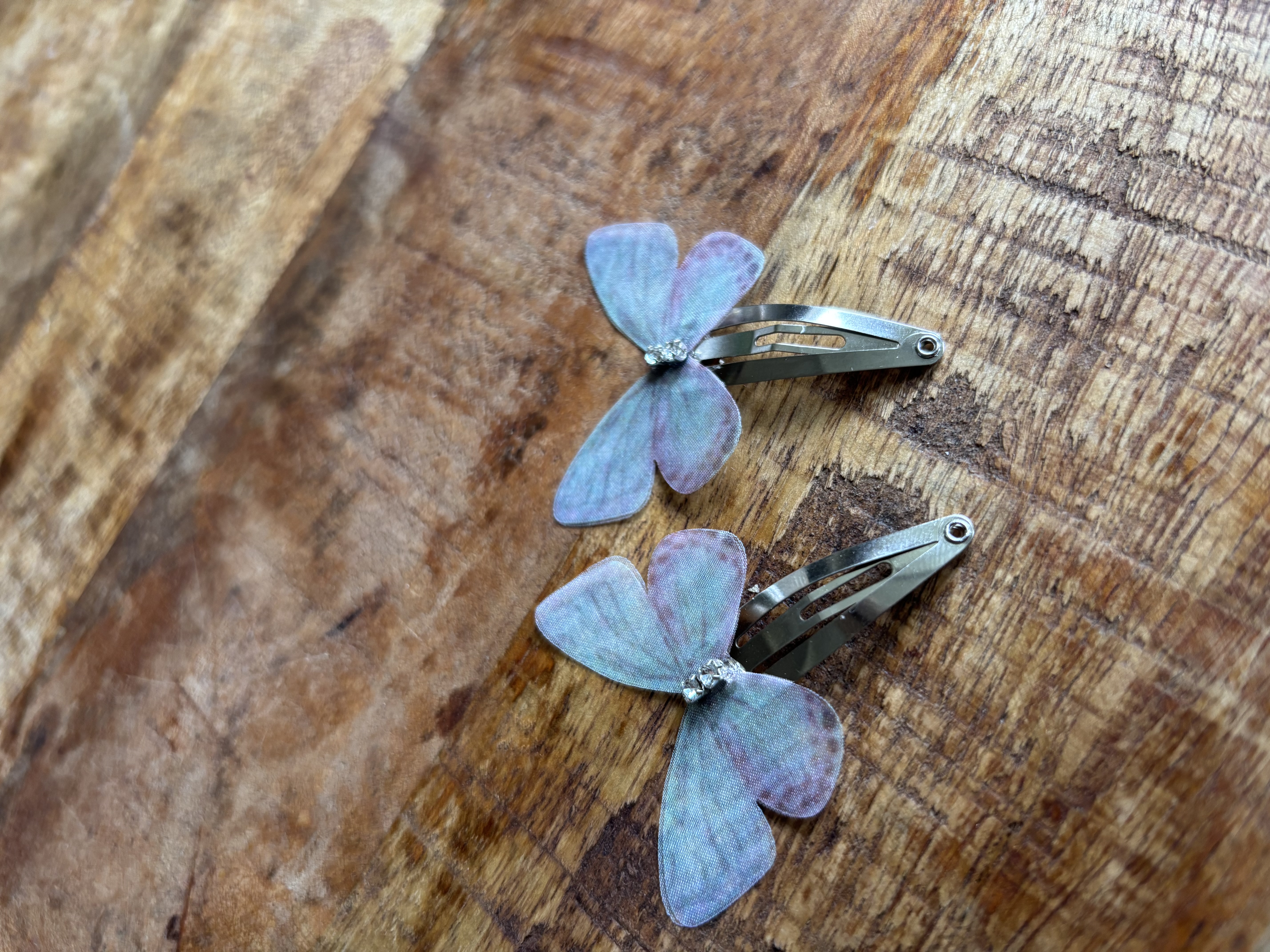 Setje Vlinderknipjes blauw