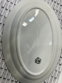 Platte vleesschaal  31centimeter , decor 201b met pollingrand