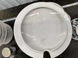 Grote soepterine met 6 soepkommen en schotels