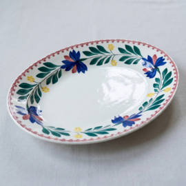 Platte vleesschaal  31centimeter , decor 201b met pollingrand