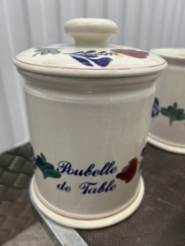 Voorraadbus Poubelle de Table met gebloemde deksel