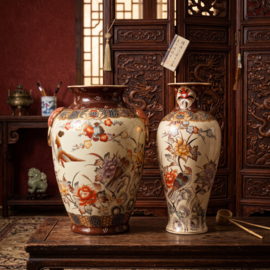 Set Japanse Satsuma Vazen 30 centimeters