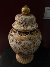 Vintage Japanse Satsuma vaas met deksel 36cm