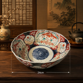 Prachtige antieke Japanse Imari schaal 24cm groot
