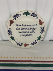 Wandbord van het concert des levens Boch