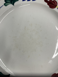 Plat Diner bord 24cm intensief gebruikt , verkleuring en of craquelé  maar wel heel