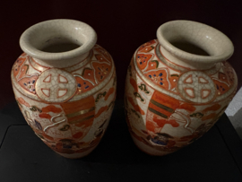 Paar Antieke Japanse satsuma vaasjes