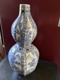 Chinese antieke Kalebas vaas blauw wit