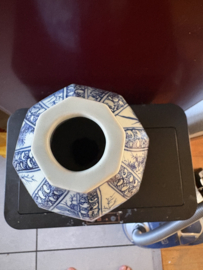 Chinese antieke Kalebas vaas blauw wit
