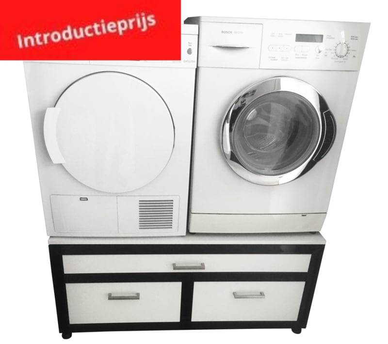 injecteren catalogus kwaad Wasmachineverhoger mét uitschuifbare lade voor wasmand | Producten |  Wasmachineverhoger