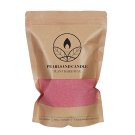 Kaarsenzand roze 400 gram (incl. 4 lontjes)