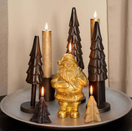 Set van 2 XL dinerkaarsen LED goud
