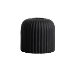 Kandelaar lijnen zwart 6,5cm